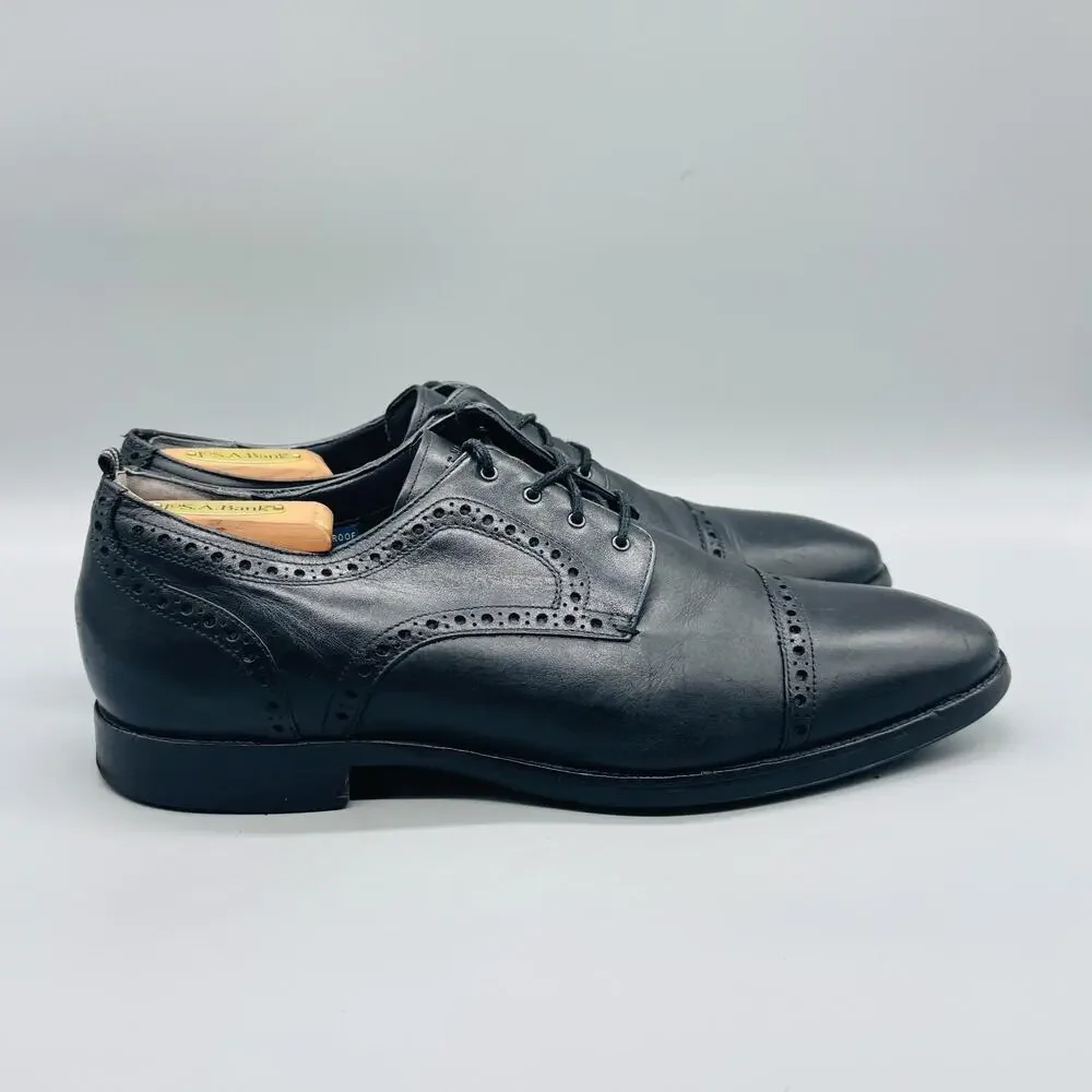 Cole Haan Shoes Mens 10 Black Leather Grand OS Cap Toe Oxford Dress Brogue